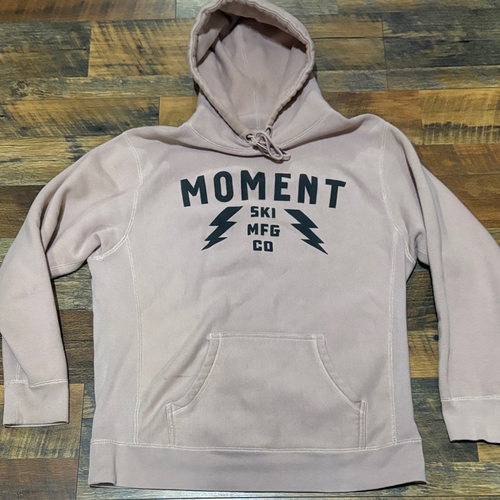 MOMENT LOGO HOODIE - HEAVYWEIGHT- dusty pink‎